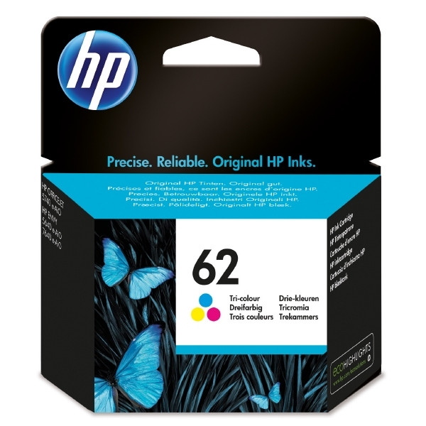 HP 62 (C2P06AE) inktcartridge kleur (origineel) C2P06AE 044412 - 1