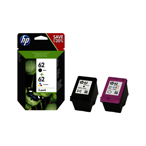 HP 62 (N9J71AE) multipack zwart + kleur (origineel) N9J71AE 055284 - 1