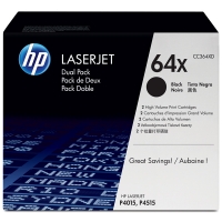 HP 64XD (CC364XD) toner zwart hoge capaciteit dubbelpak (origineel) CC364XD 039910