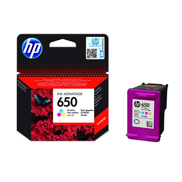 HP 650 (CZ102AE) inktcartridge kleur (origineel) CZ102AE 044214 - 1