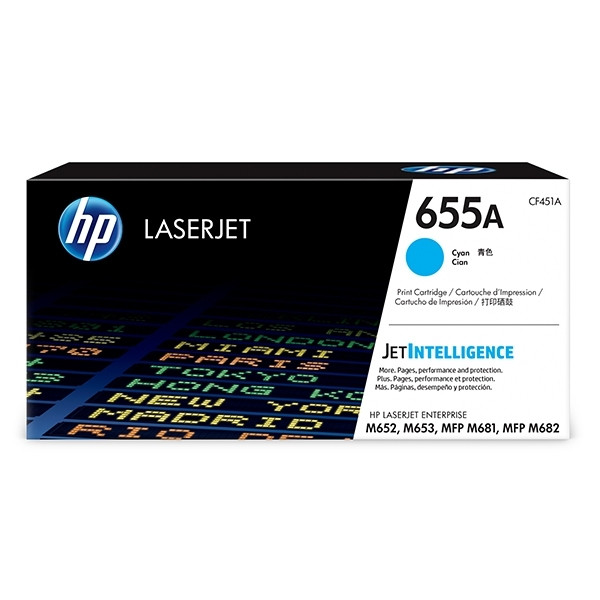 HP 655A (CF451A) toner cyaan (origineel) CF451A 055160 - 1