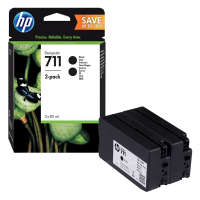 HP 711 (P2V31A) multipack zwart 2 stuks (origineel) P2V31A 055296