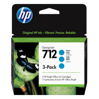 HP 712 (3ED77A) cyaan multipack 3 stuks (origineel) 3ED77A 653020