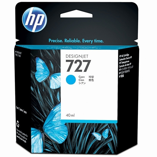 HP 727 (B3P13A) inktcartridge cyaan (origineel) B3P13A 044278 - 1