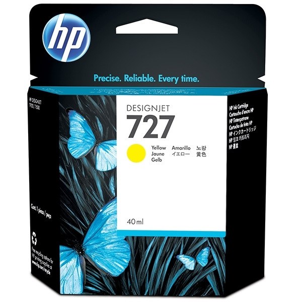 HP 727 (B3P15A) inktcartridge geel (origineel) B3P15A 044282 - 1