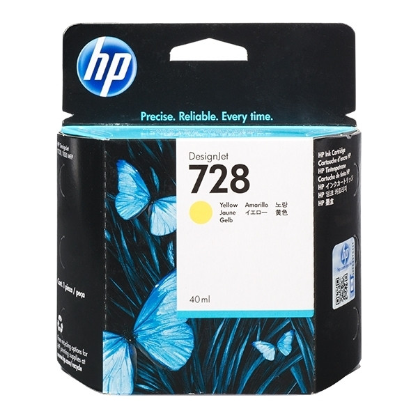 HP 728 (F9J61A) inktcartridge geel (origineel) F9J61A 044488 - 1