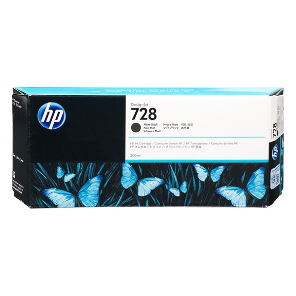 HP 728 (F9J68A) inktcartridge mat zwart extra hoge capaciteit (origineel) F9J68A 044496 - 1
