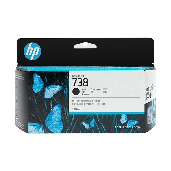 HP 738 (498N4A) inktcartridge zwart (origineel) 498N4A 093278 - 1