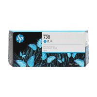 HP 738 (676M6A) inktcartridge cyaan hoge capaciteit (origineel) 676M6A 093288