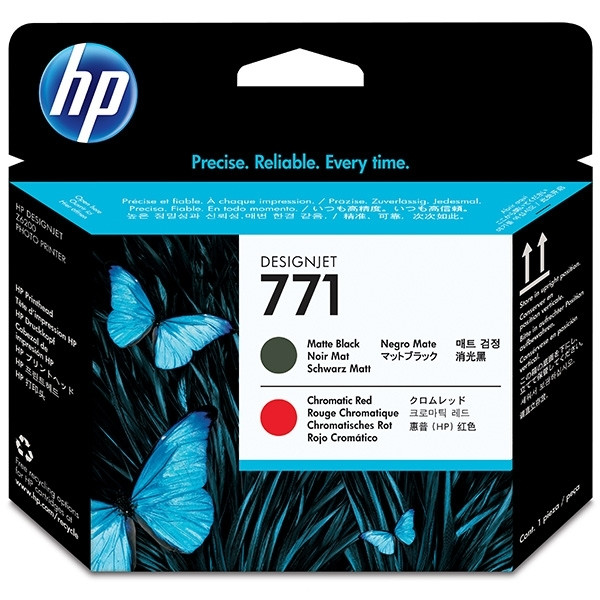 HP 771 (CE017A) printkop mat zwart en chromatic red (origineel) CE017A 044096 - 1