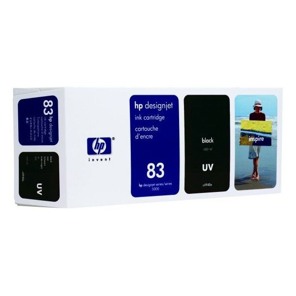 HP 83 (C4940A) UV inktcartridge zwart (origineel) C4940A 031560 - 1