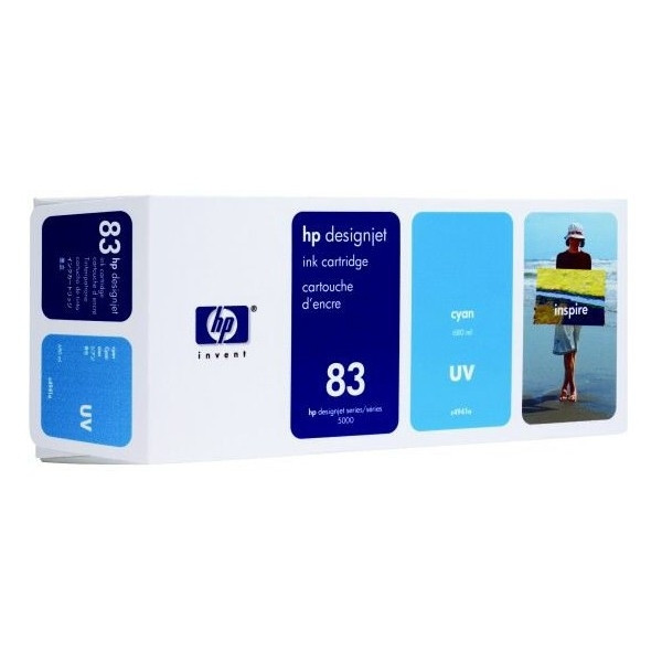 HP 83 (C4941A) UV inktcartridge cyaan (origineel) C4941A 031570 - 1