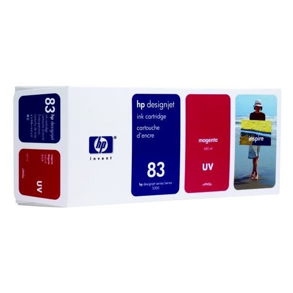 HP 83 (C4942A) UV inktcartridge magenta (origineel) C4942A 031580 - 1