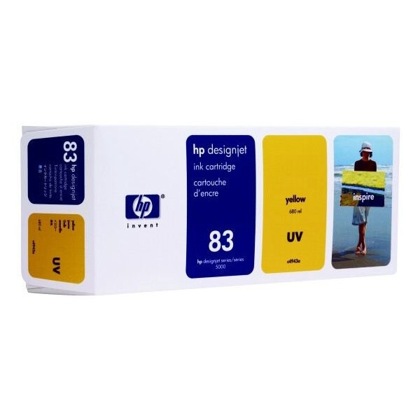 HP 83 (C4943A) UV inktcartridge geel (origineel) C4943A 031590 - 1