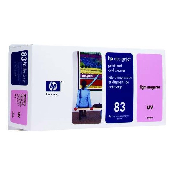 HP 83 (C4965A) UV printkop licht magenta met printkopreiniger (origineel) C4965A 031670 - 1