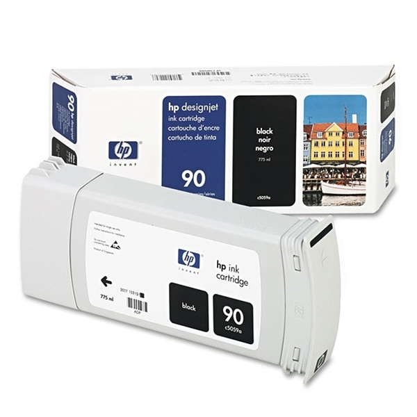 HP 90 (C5059A) inktcartridge zwart hoge capaciteit (origineel) C5059A 030622 - 1