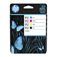 HP 912 (6ZC74AE) multipack zwart/cyaan/magenta/geel (origineel) 6ZC74AE 044716