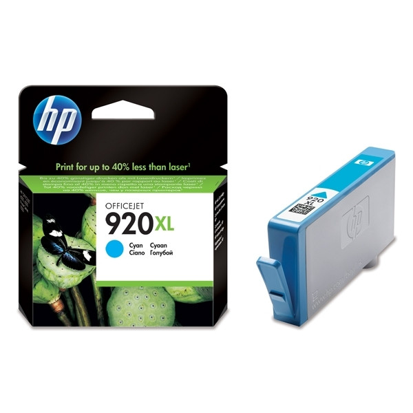 HP 920XL (CD972AE) inktcartridge cyaan hoge capaciteit (origineel) CD972AE 044018 - 1