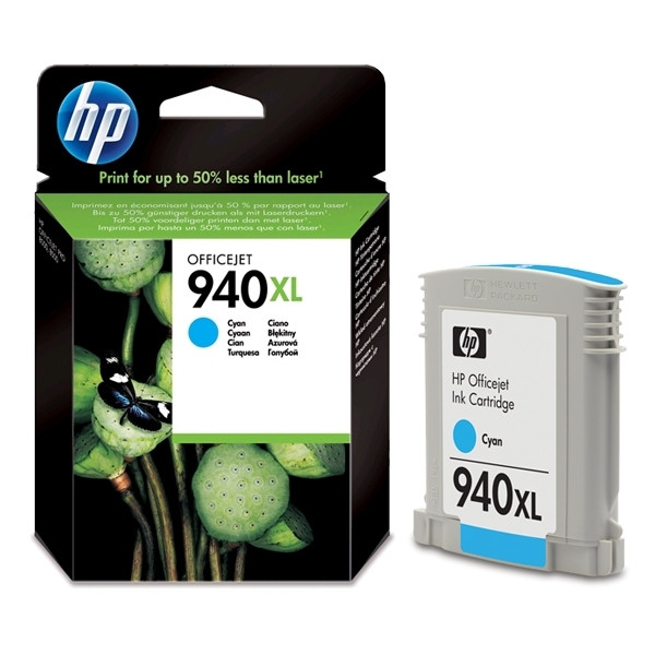 HP 940XL (C4907AE) inktcartridge cyaan hoge capaciteit (origineel) C4907AE 044004 - 1