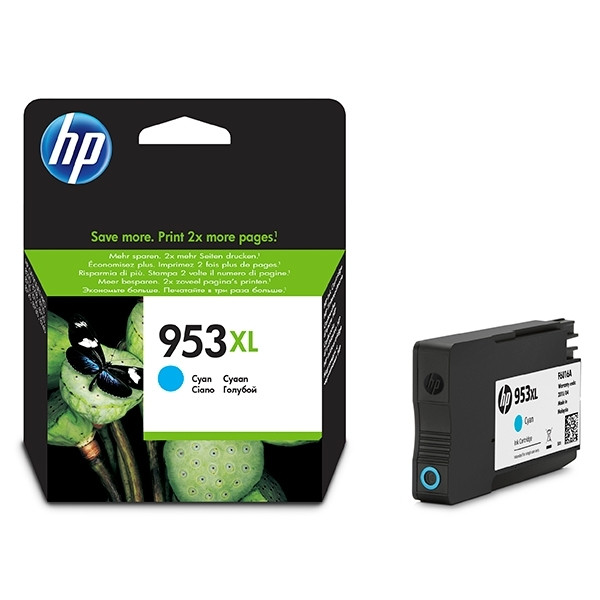 HP 953XL (F6U16AE) inktcartridge cyaan hoge capaciteit (origineel) F6U16AE 044538 - 1