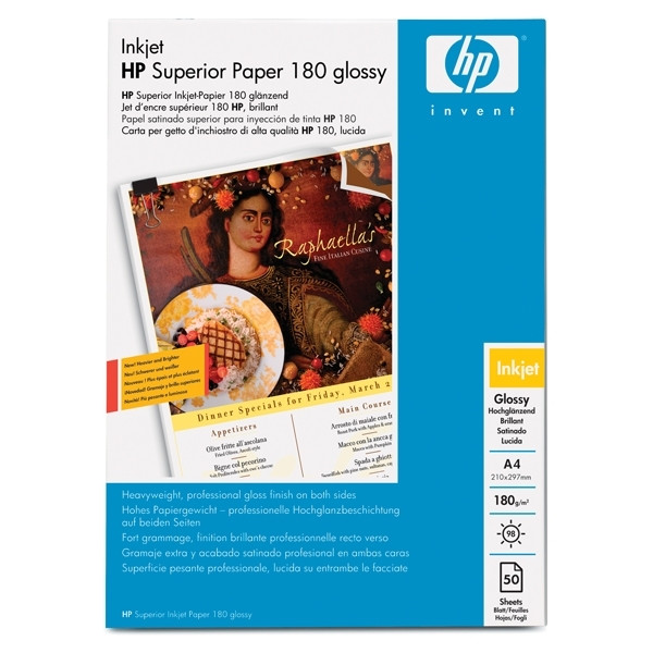 HP C6818A superior inkjet paper 180 g/m² A4 (50 vellen) C6818A 064879 - 1