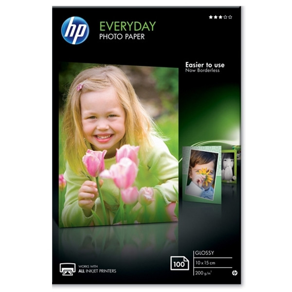HP CR757A everyday glossy photo paper 200 g/m² 10 x 15 cm (100 vellen) CR757A 064972 - 1