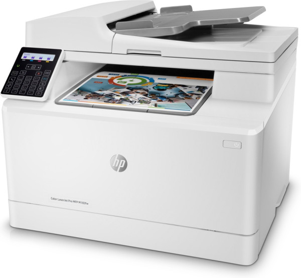 HP Color Laserjet Pro M183fw Wireless All-in-One Laser Printer, White -  Print Scan Copy Fax - 16 ppm, 600 x 600 dpi, Voice-Activated, 35-Page ADF,  Ethernet : Office Products 