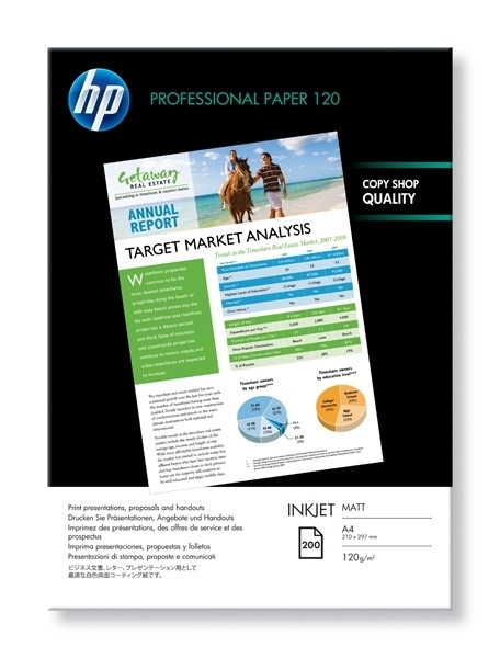 HP Q6593A professional paper mat 120 g/m² A4 (200 vellen) Q6593A 064800 - 1