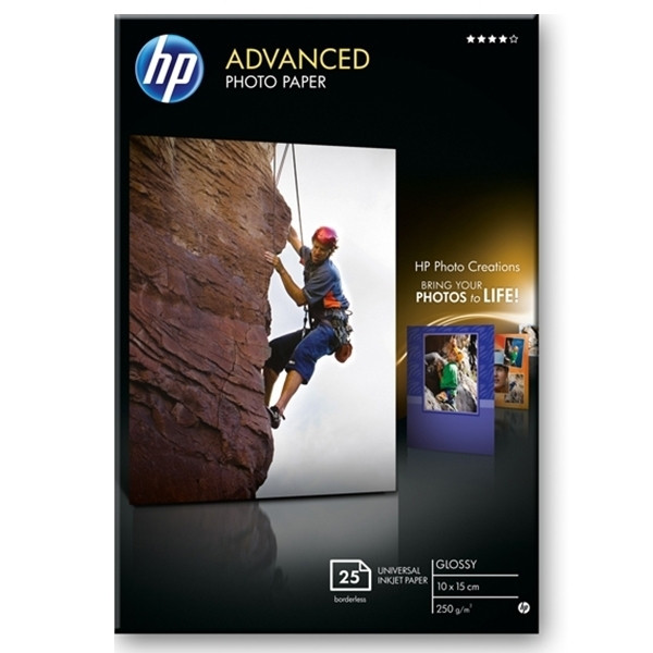 HP Q8691A advanced glossy photo paper 250 g/m² 10 x 15 cm borderless (25 vellen) Q8691A 064860 - 1