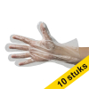 Aanbieding: 10x HY@PRO HDPE afscheurbare handschoenen L transparant (0,85 gram, 26 cm, 100 stuks) SHY00279 - 1