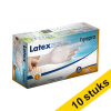 Aanbieding: 10x HY@PRO Latex handschoenen L gepoederd wit (5 gram, 24 cm, 100 stuks) SHY00193 - 1