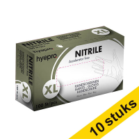Aanbieding: 10x HY@PRO Medical Accelerator Free Nitril handschoenen XL poedervrij blauw (3,5 gram, 24 cm, 100 stuks)