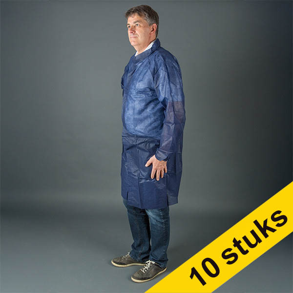 Aanbieding: 10x HY@PRO Non-woven antistatische jas met klittenbandsluiting XL blauw (1 stuk) SHY00728 Aanbieding: 10x HY@PRO Non-woven antistatische jas met klittenbandsluiting XL blauw (1 stuk) SHY00728 - 1