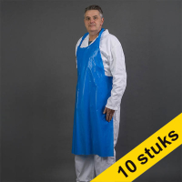 Aanbieding: 10x HY@PRO PE-schort gewafeld blauw (100 stuks - 80 x 125 + 3 cm - 20µ)