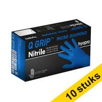 Aanbieding: 10x HY@PRO Q Grip Micro Diamond Nitril handschoenen XXXL poedervrij blauw (29 cm, 50 stuks) SHY00187