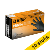 Aanbieding: 10x HY@PRO Q Grip Tyre Nitril handschoenen XL poedervrij zwart (24 cm, 50 stuks) SHY00161 - 1