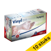 Aanbieding: 10x HY@PRO Vinyl handschoenen S gepoederd wit (4,5 gram, 24 cm, 100 stuks) SHY00229 - 1