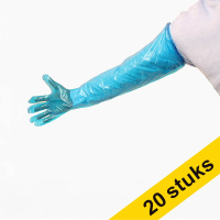 Aanbieding: 20x HY@PRO LDPE handschoenen standaardmaat poedervrij (8,90 gram, 90 cm, 100 stuks)