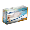 HY@PRO Latex handschoenen L gepoederd wit (5 gram, 24 cm, 100 stuks)