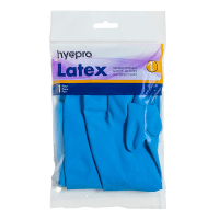 HY@PRO Latex huishoudhandschoenen L blauw (1 paar, 45 gram) SHY00296 HY@PRO Latex huishoudhandschoenen L blauw (1 paar, 45 gram) SHY00296
