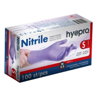 HY@PRO Nitril handschoenen S poedervrij paars (3,5 gram, 24 cm, 100 stuks)  SHY00094