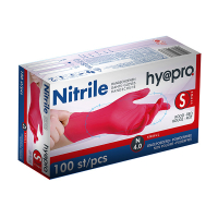 HY@PRO Nitril handschoenen S poedervrij rood (4 gram, 24 cm, 100 stuks)  SHY00112