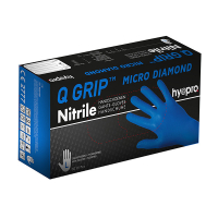 HY@PRO Q Grip Micro Diamond Nitril handschoenen L poedervrij blauw (29 cm, 50 stuks)  SHY00180
