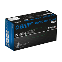 HY@PRO Q Grip Micro Diamond Nitril handschoenen S poedervrij blauw (24 cm, 50 stuks)  SHY00164