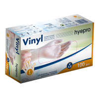HY@PRO Vinyl handschoenen L poedervrij wit (5 gram, 24 cm, 100 stuks)  SHY00248