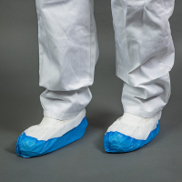 HY@PRO non-woven/CPE antislip schoenovertrek wit/blauw (50 stuks) SHY00557 HY@PRO non-woven/CPE antislip schoenovertrek wit/blauw (50 stuks) SHY00557