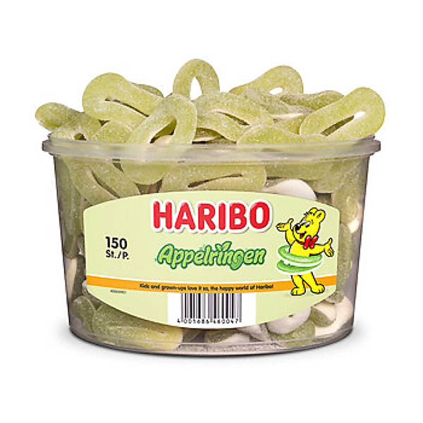 Haribo Schuim Appelringen silo (150 stuks) 16810 423427 - 1