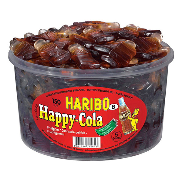 Haribo Winegum Colaflesjes grootverpakking (150 stuks) 103101 423832 - 1