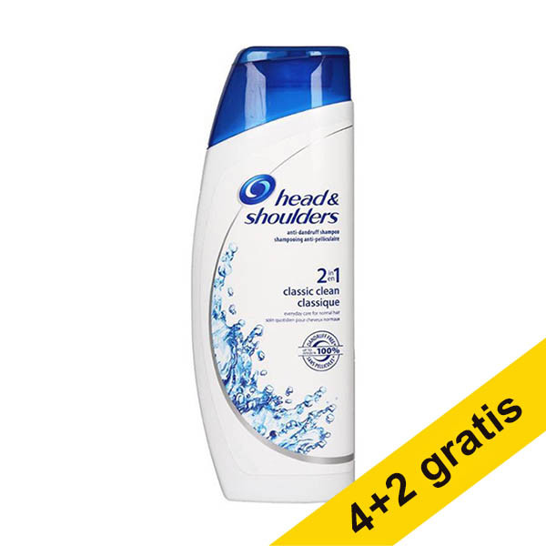 Aanbieding: 6x Head & Shoulders Classic Clean 2 in 1 shampoo (400 ml) SHE00217 - 1