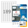 Herma 10001 verwijderbare etiketten A4 25,4 x 10 mm wit (4725 etiketten)